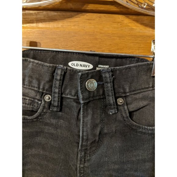 Old Navy Boys Jeans 5 Regular Adjustable Waist Black Pants - Picture 4 of 6
